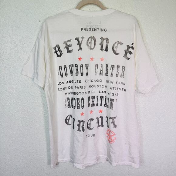 Beyonce Cowboy Carter Tour Shirt Large Most Wanted Tee Rodeo Chitlin Merch - Picture 2 of 15